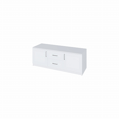 Тумба 2 двери 2 ящика TRISHA BASE 51,1х140х40см Белый шагрень / Белый MAT ТВ_Т140-02