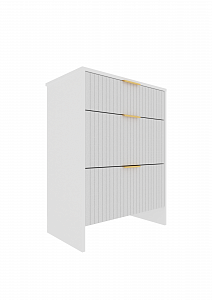 Комод Оникс 85,2х63,4х37см Белоснежный металлик  GLM 244