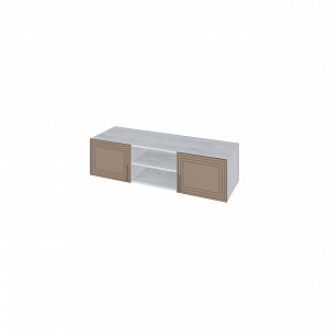 Антресоль низкая TRISHA BASE 35,2х140х40см Дуб Харбор белый / Латте фактур ТВ_А140-03