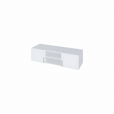 Антресоль низкая TRISHA BASE 35,2х140х40см Белый шагрень / Белый MAT ТВ_А140-03